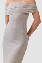 Load image into Gallery viewer, Off-shoulder Ribbed Knit Maxi Dress
