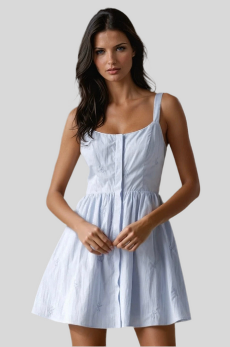 Trendy breathable rayon mini dress for women 2025 fashion