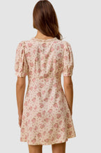 Load image into Gallery viewer, Floral Lace Trimed Short Sleeves Mini Dress
