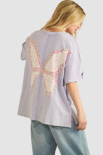 Load image into Gallery viewer, BUTTERFLY DREAMS OVERSIZED POCKET FRONT T-SHIRT

