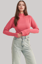 Load image into Gallery viewer, RIBBED MOCK NECK SWEATER
