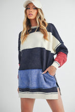 Load image into Gallery viewer, Rugby Color Block Stripe Sweatershirt
