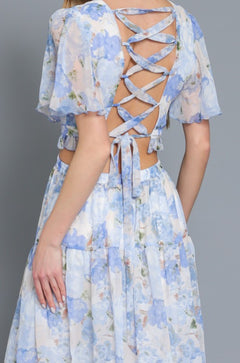 HALTER BACK NECK STRAP MAXI DRESS