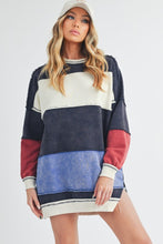 Load image into Gallery viewer, Rugby Color Block Stripe Sweatershirt
