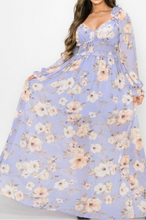 Load image into Gallery viewer, Sheer Chiffon Deep-V Long Sleeve High quality Maxi Dress
