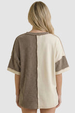 Load image into Gallery viewer, Camo Animal Print Color Block Top
