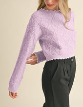 Load image into Gallery viewer, CABLE KNIT CROPPED SWEATER
