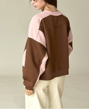Load image into Gallery viewer, Olivia Contrast Pullover w/ Asymmetrical Hemline
