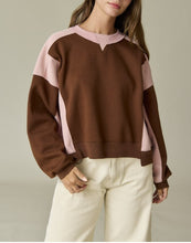 Load image into Gallery viewer, Olivia Contrast Pullover w/ Asymmetrical Hemline
