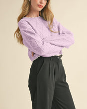 Load image into Gallery viewer, CABLE KNIT CROPPED SWEATER
