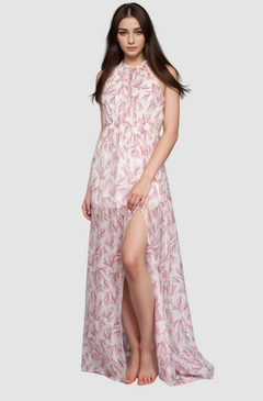 HALTER BACK NECK STRAP MAXI DRESS