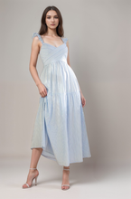 Load image into Gallery viewer, Flutter Sleeve Striped Dress
