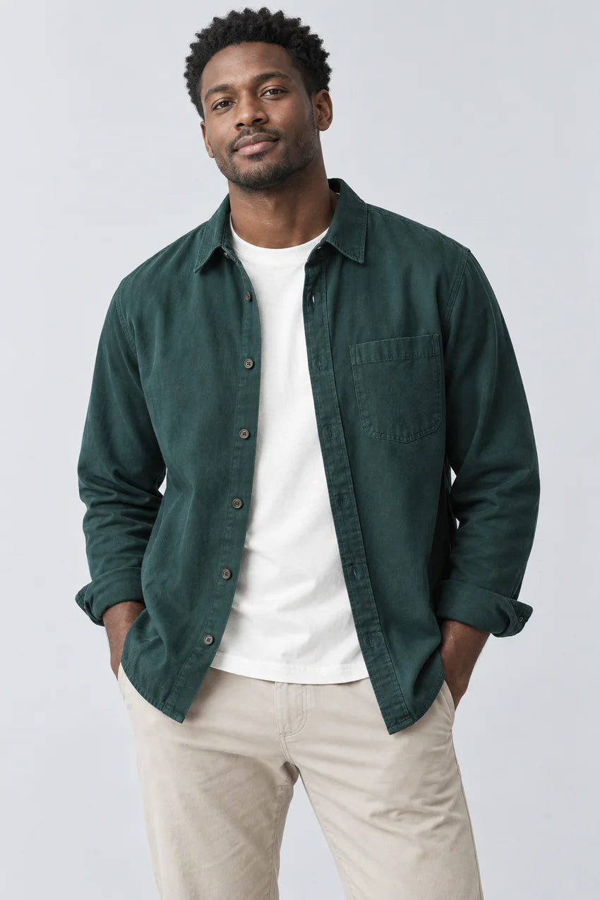 Out of office. Into your day. - JCrown overshirt edit